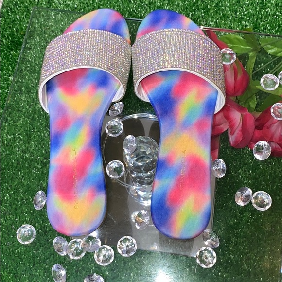 Multi/rainbow diamond slides size 7 - Picture 2 of 4